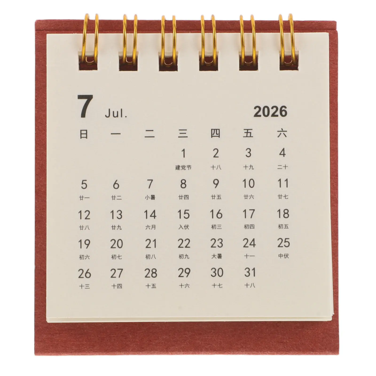 Mini Desk Calendar 2027 Compact Nordic Design Portable Spiral Flip Stand Academic Organizer Space-Saving Desktop Planner Ring