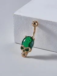 KUNIU 1pc Punk Skull Belly Ring Halloween Women's Fit Piercing Body Jewelry