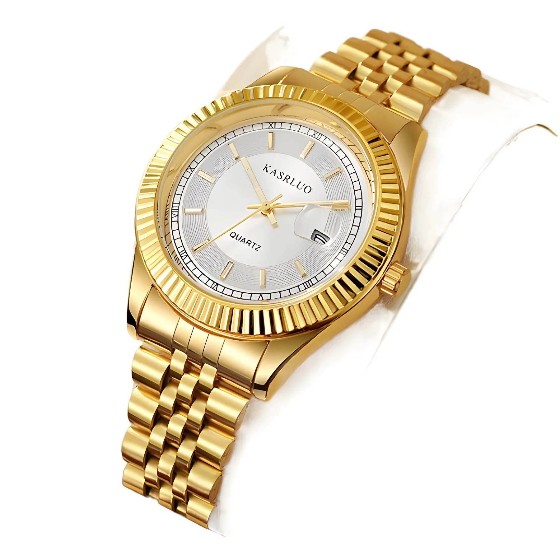 

Журнальные модные деловые часы со стальным ремешком, кварцевые часы, мужские часы с большим циферблатом