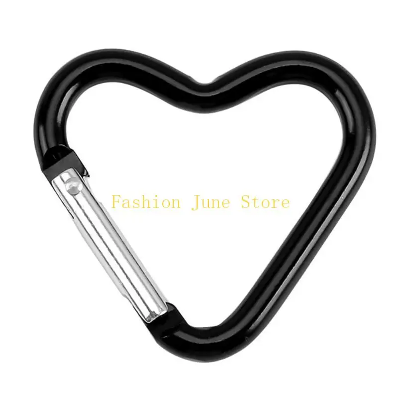 

N5KA Pack of 10 Heart Shaped Metal Carabiner Keychain for Outdoor Activities