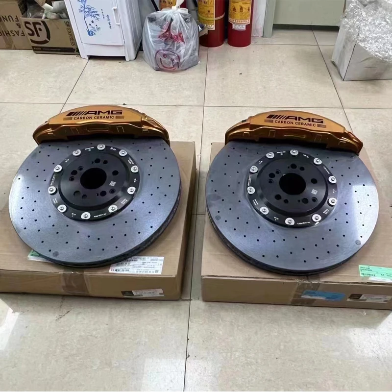 Amg Brake System for Mercedes benz Carbon Ceramic Brake Six Piston Brake Calipers C63S E63S S63 S65 GLE63 G63 W205 W213