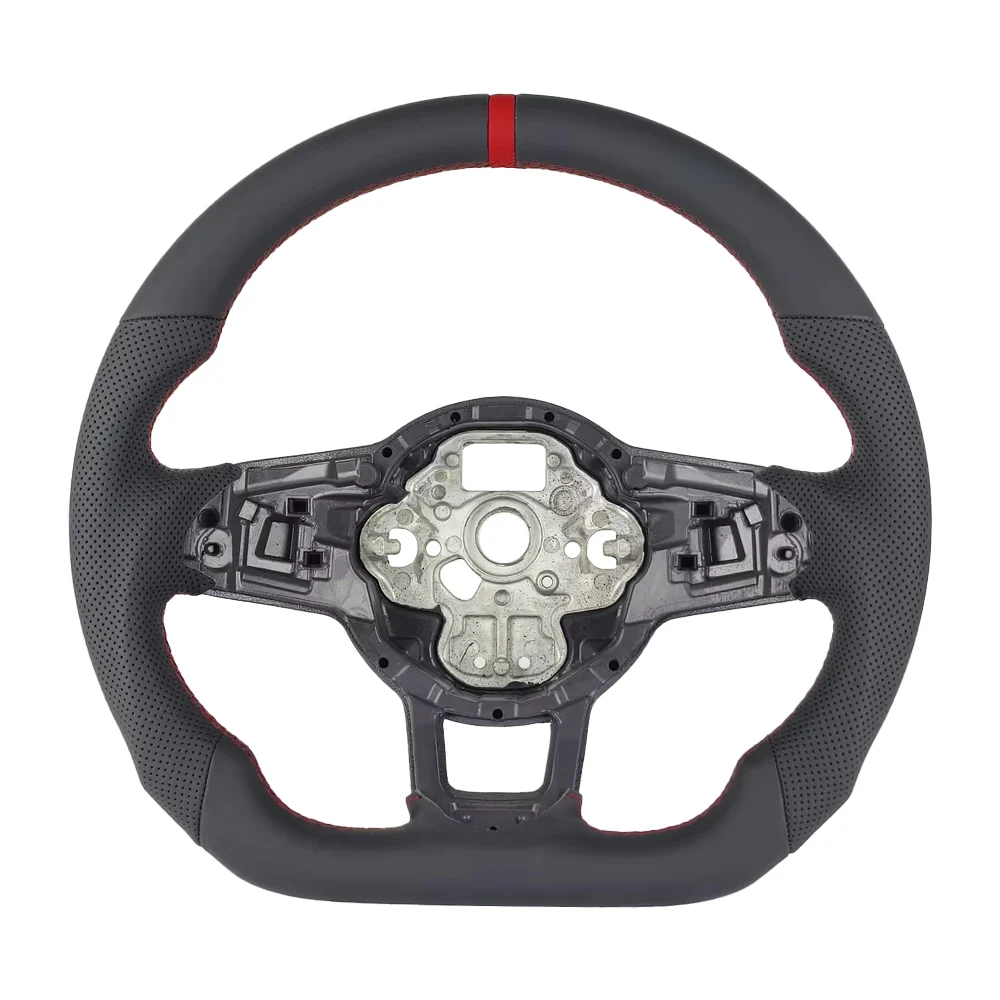 Original-Lenkrad-Upgrade, geeignet für Volkswagen Golf 7, 7,5 GTI, perforiertes Leder, Kohlefaser-Material, Autozubehör