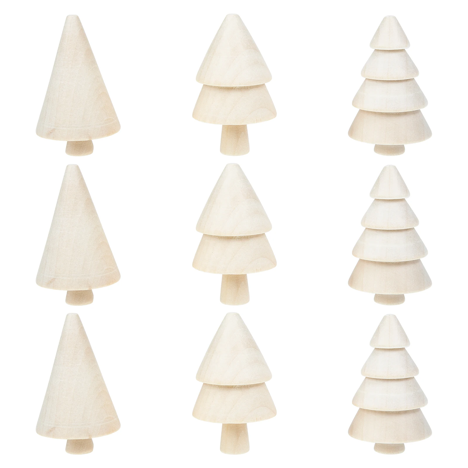 

9Pcs Wooden Handcraft DIY Delicate Wood Christmas Trees Christmas Trees Decorations Children DIY Toys for Kids