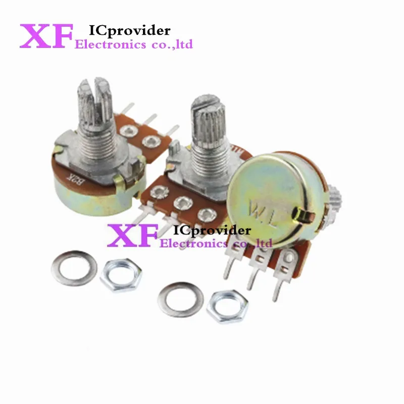 

5pcs WH148 B1K B2K B5K B10K B20K B50K B100K B500K 3Pin 15mm Shaft Amplifier Single Potentiometer 1K 2K 5K 10K 50K 100K 500K