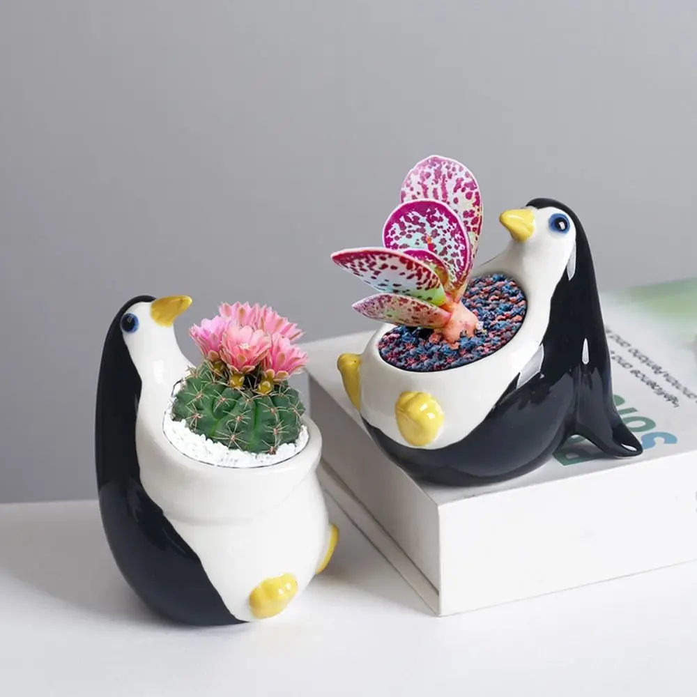 

Crafts Ceramic Flower Pot Cute Cartoon Flower Vase Creative Exquisite Plant Pot Succulent