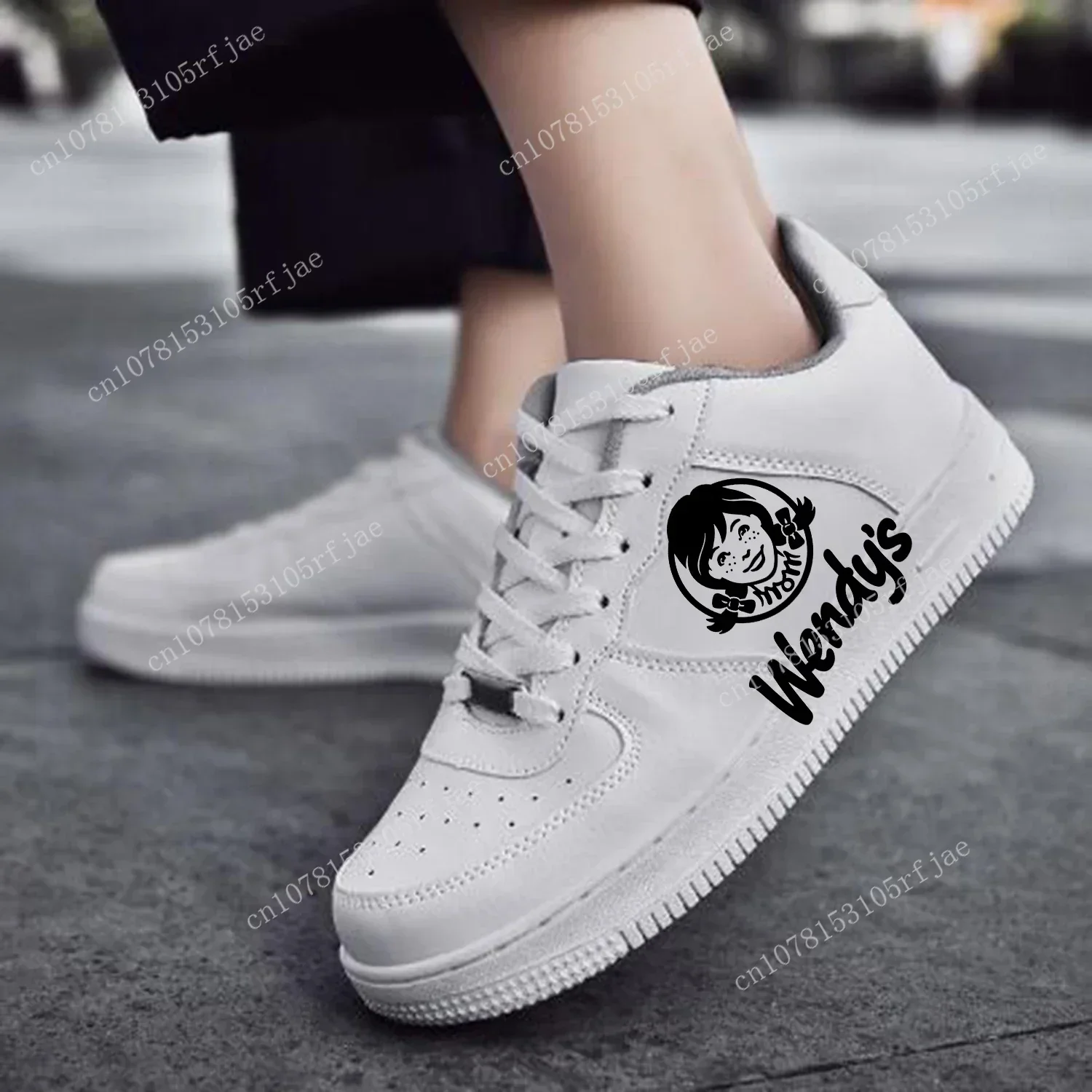 

New Wendys Fast Food Restaurant Logo AF Basketball Mens Womens Sports Running High Quality Flats Force Sneakers Custom Shoe