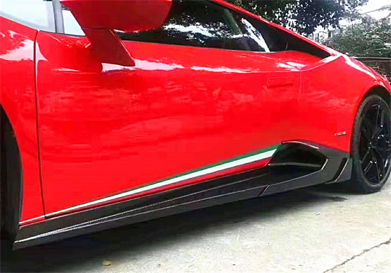 

M Style Matte Carbon Fiber Side Skirts Side Spoiler Body Kit for Lamborghini Huracan LP580 LP610