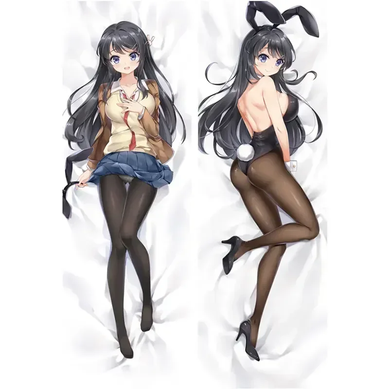 

60x180cm Japanese Anime Sakurajima Mai hugging Body Pillowcase Double-Side Printed Pillow Cover Case Manga Otaku Dakmakura Gifts