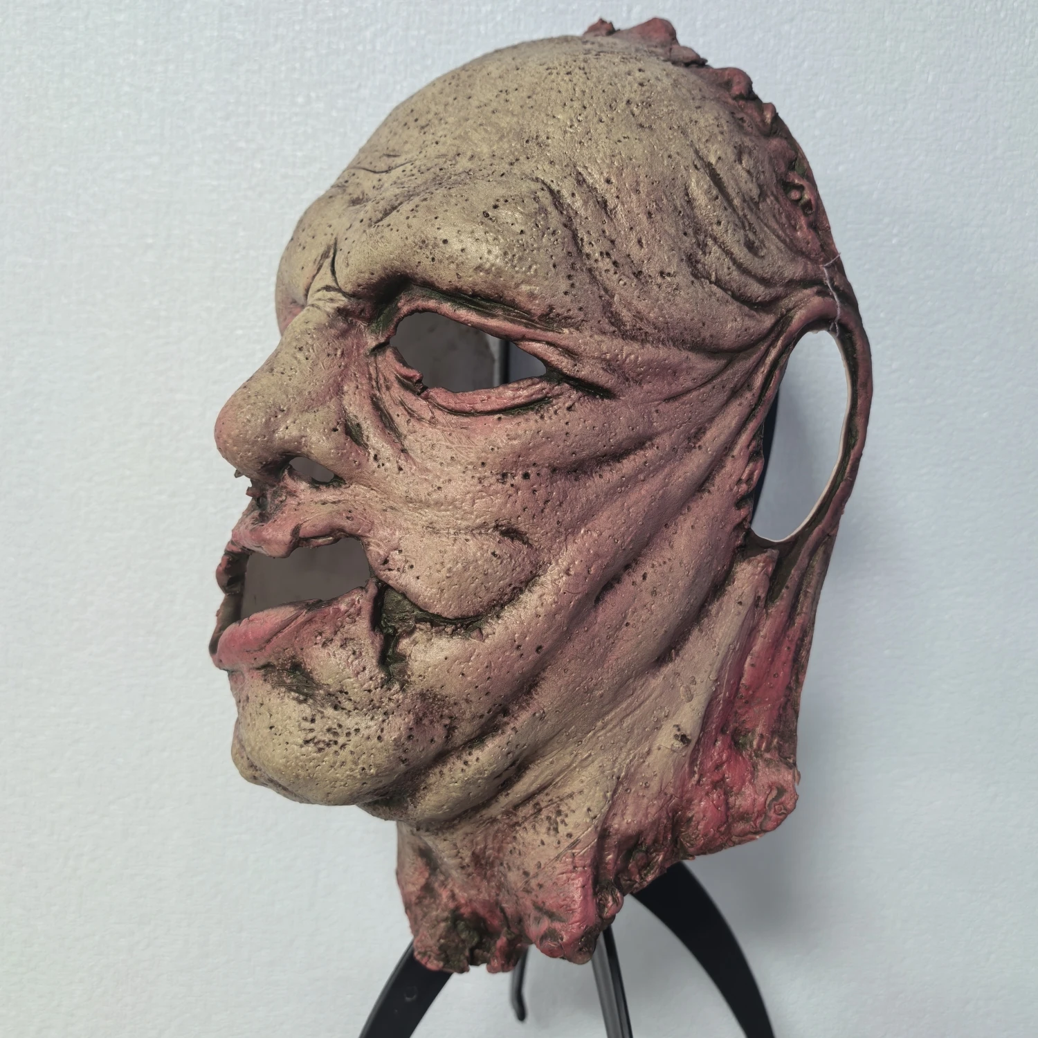 ハーフフェイススキンラバー流血マスクプロフェッショナルハロウィンホラーメイクアップツール偽傷特殊効果マスククリエイター用