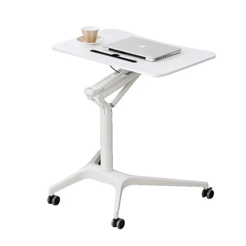 Ergonomic and Multifunctional Height Adjustable Laptop Desk Cart with Movable Wheel
