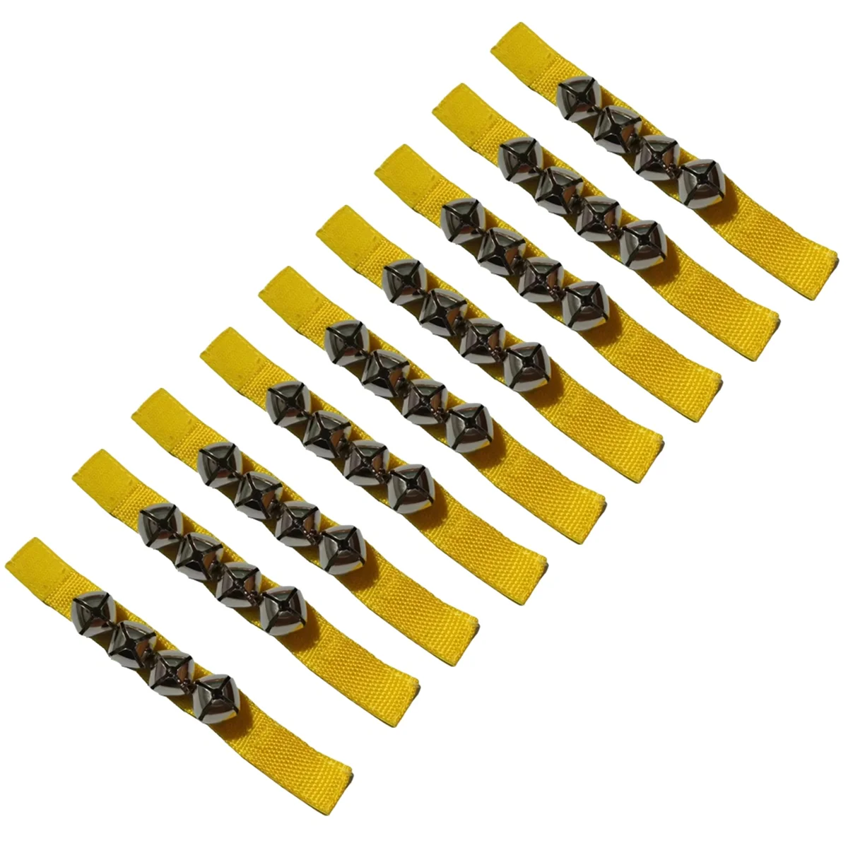 

A11I Bright Yellow 10Pcs Orff Handbell, Multi-Faceted Ability Development Handbell, Dance Performance Instrument