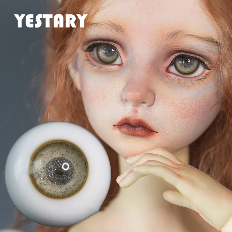 YESTARY BJD Doll Accessories 3D Eyes DIY Handmade Toy DIY Flash Light Brown Glass Eyes Toy For 12MM 14MM 16MM Eyes Toy Girl Gift