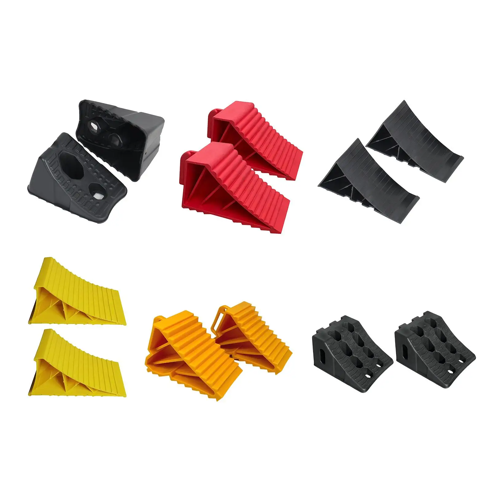 

2 Pieces Heavy Duty Wheel Chocks Spare Parts Car Accessories Replacement Durable Universal for RV Truck Camper Car Trailer