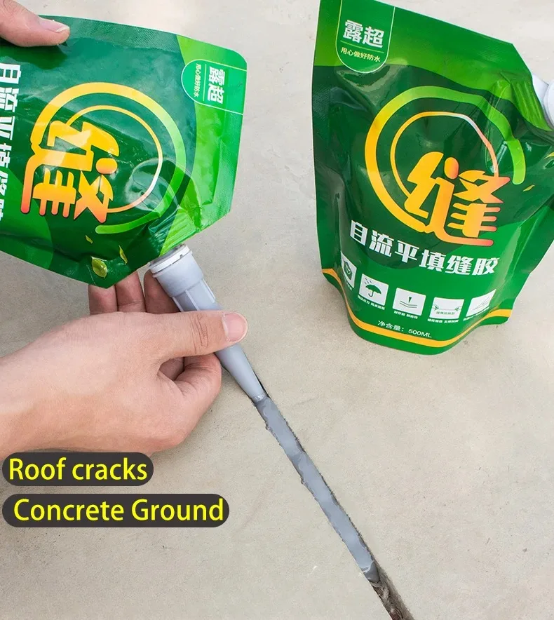 

Самовыравнивающийся цементный клей для ремонта трещин на полу, гидроизоляционный патч на крыше, покрытие для зазоров пола, клей для уплотнения, водонепроницаемый клей