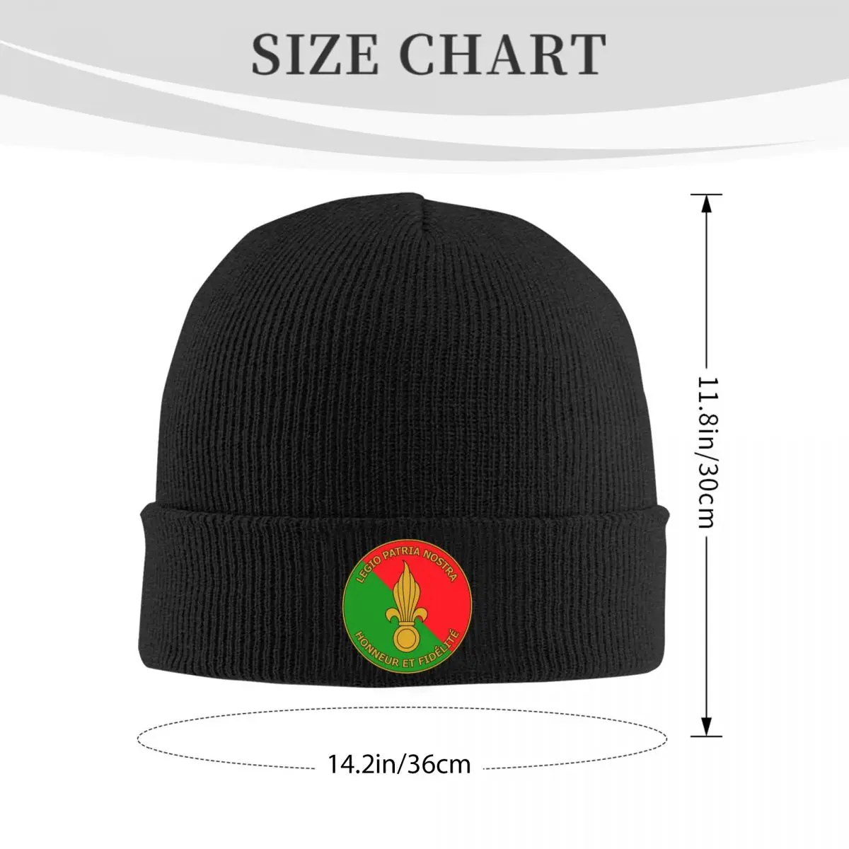 French Foreign Legion Insignia Warm Knitted Cap Fashion Bonnet Hat Autumn Winter Outdoor Beanies Hats for Men Women Adult