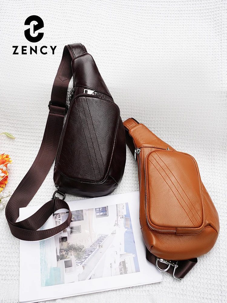 

Женская сумка Zency с защитой от кражи, сумка на плечо из натуральной кожи для пеших прогулок, бега, ходьбы, скалолазания