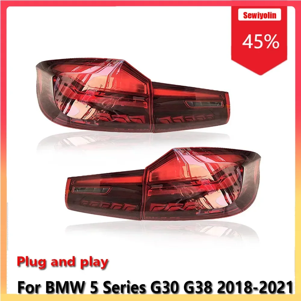 

Автомобильный светодиодный задний фонарь, аксессуары для авто для BMW 5 серии G30 G38 2018-2021, авто противотуманные DRL, стоп-сигнал, указатель поворота Plug and Play