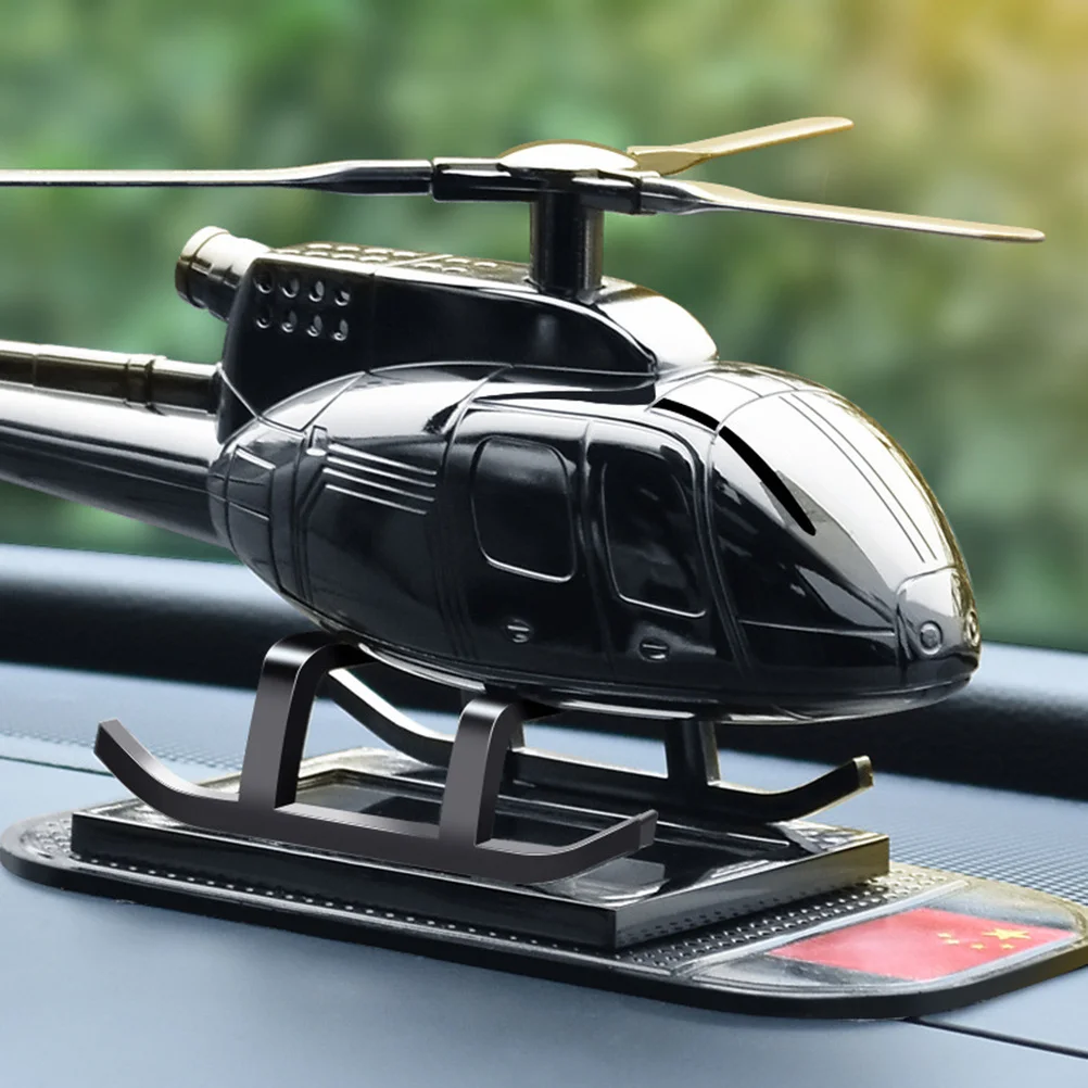 

Solar Powered Alloy Aircraft Ornament Rotating Helicopter Dashboard Decor For Car Home Office Aromatherapy Airplane Decoration