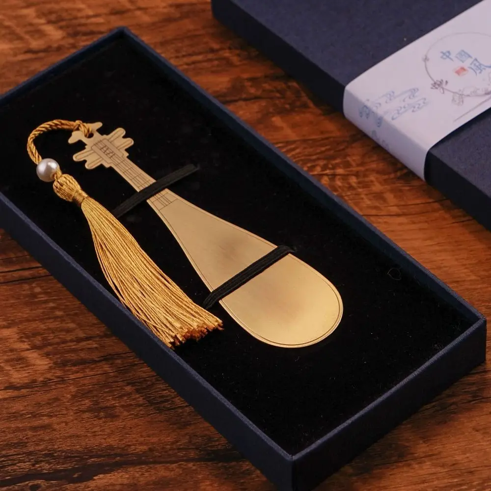 Cute Retro Bookmark Pendant School Teacher Child Gift Pretty Stationery Award Boxed Brass Tassel Book Marks