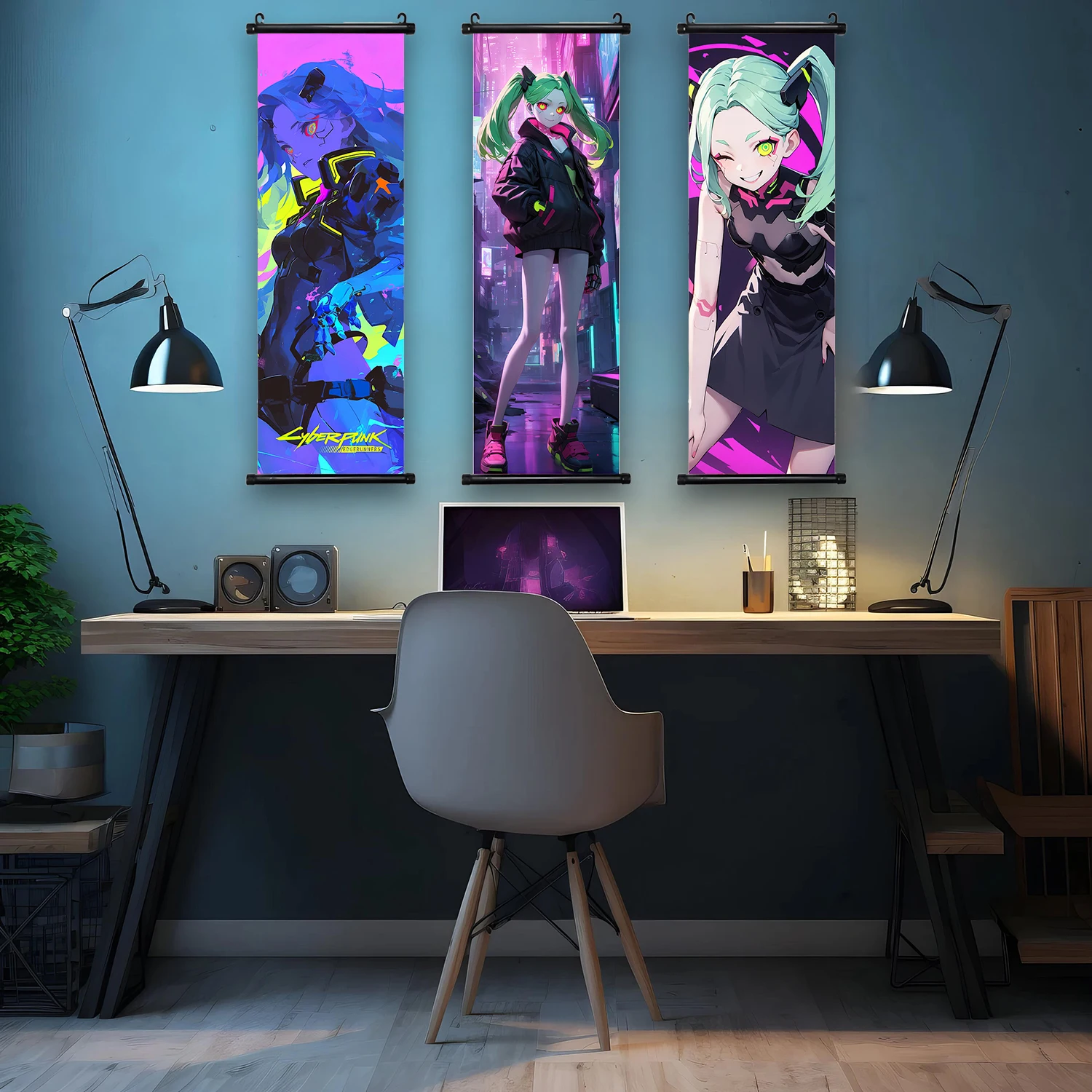 Cyberpunk Hanging Scroll Poster Home Decoration Art GiftLucy Movie Wallpaper Comic Wall Artwork Canvas Painting Picture Print