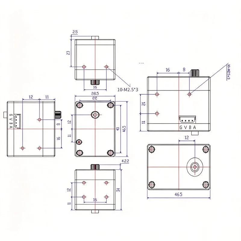 12V 80kg.cm Brushless Motor Dual Shaft RS485 Current Feedback Metal Servo End Effector Wheeled Joints Servo
