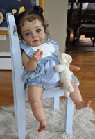 60CM Huge Size High Quality Doll SueSue Large Baby Reborn Toddler Pop Girl Doll Soft Hug Body Cute and Realistic Real Baby