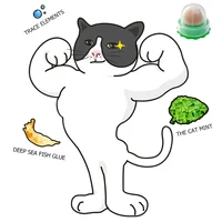 5/10Pcs Catnip Wall Ball Healthy Nutrition Cat Nip Treats Cat Sugar Ball Cat Snacks Candy Ball for Help Digestion 5
