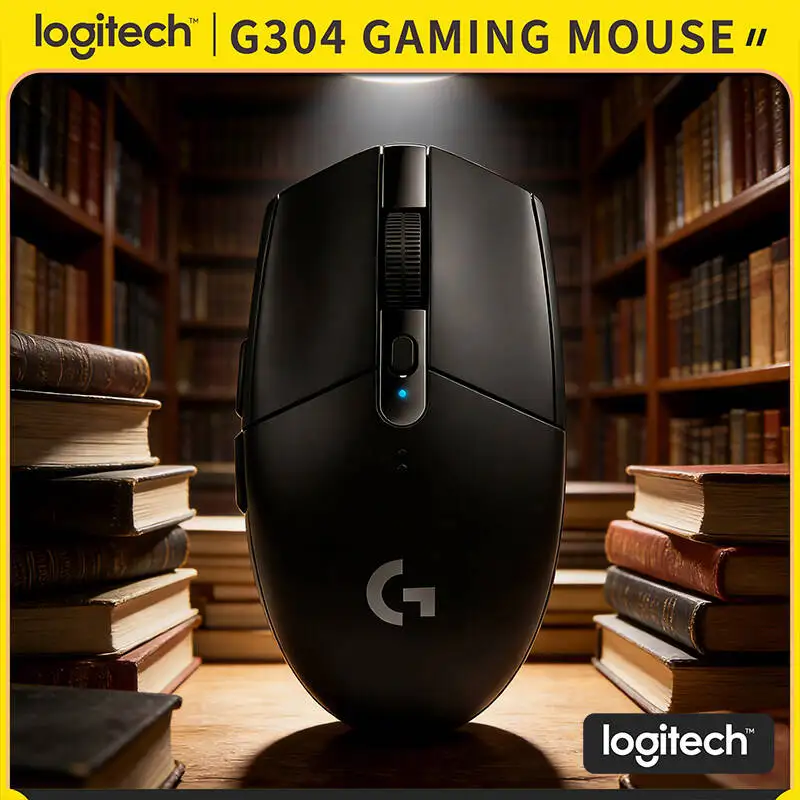 

Беспроводная игровая мышь Logitech G304 LIGHTSPEED, 12000 DPI, задержка 1 мс, сенсор HERO, 250 часов автономной работы, быстрое отслеживание, для офиса и геймеров