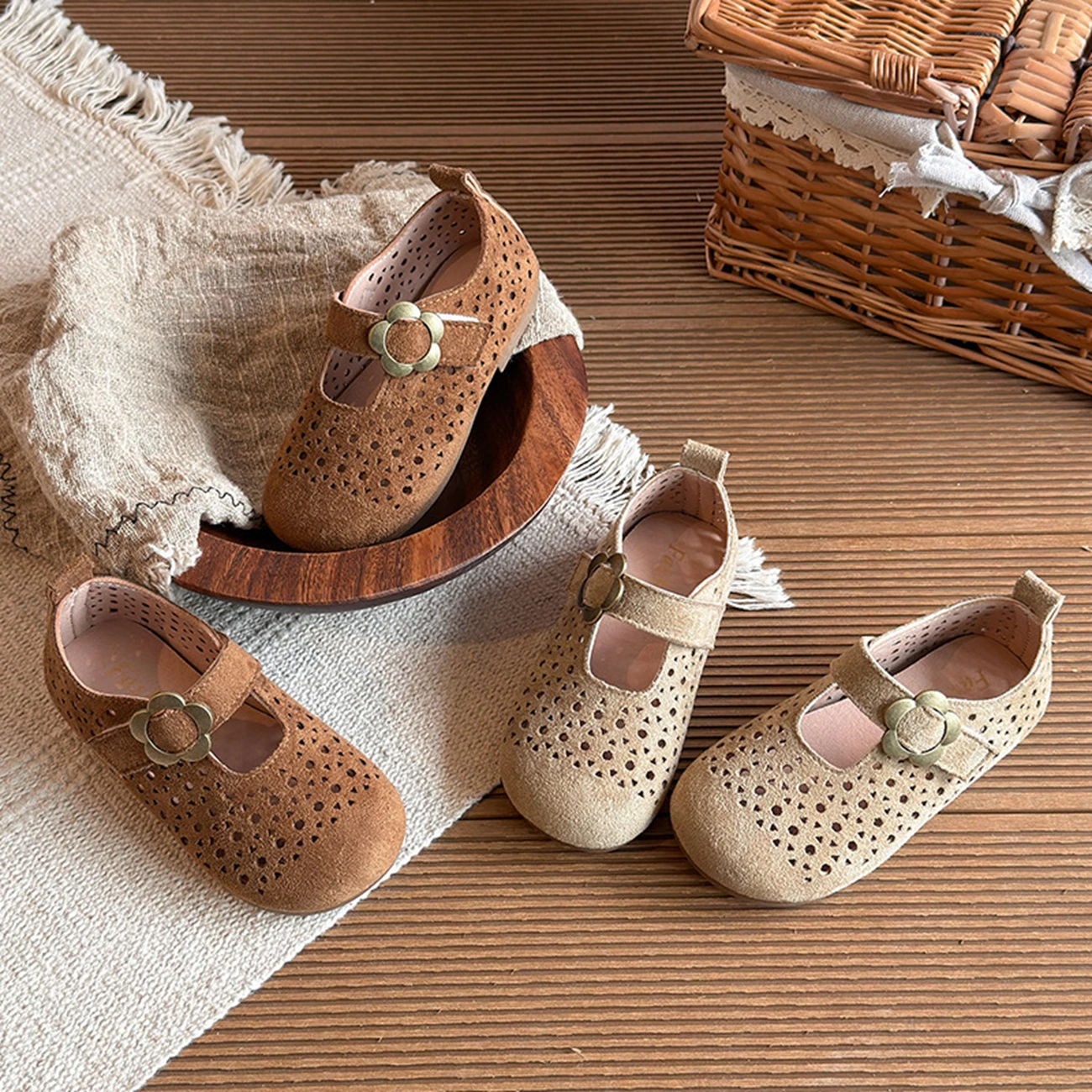 Summer Children Beach Sandals Baby Girls Boys Genuine Leather Sandals Soft Sole Anti Slip Infant Toddler Shoes Kids Casual Shoes