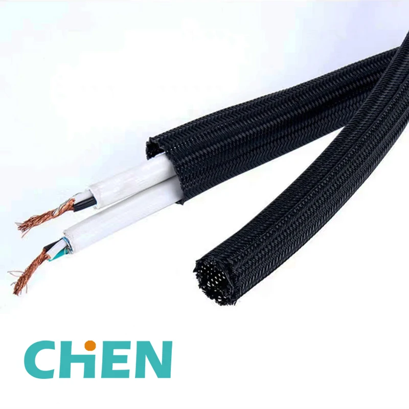 Fire Retardant PET Braided 1.5 Times Stretchable Adjustable Electric Network Wire Cable Protection Management Organizer Sleeve