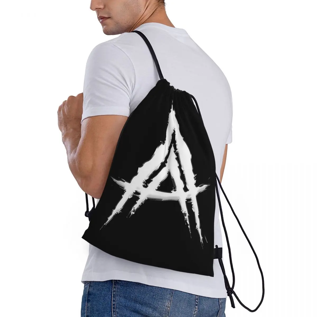 

Anuel AA Backpacks Casual Drawstring Bags Sundries Bag Book Bags for Travel Students
