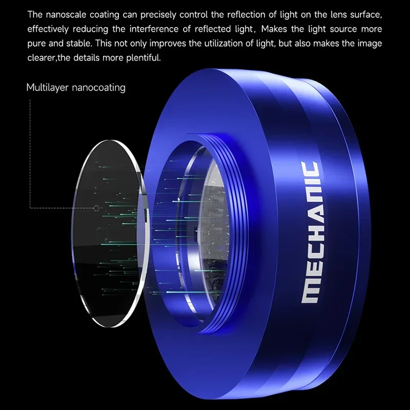Imagem -03 - Mecânico Ls720 Anel Polarizado Lâmpada para Microscópio Estéreo Mais Reparo Portátil Motherboard Eliminar Reflexões Anel Luz