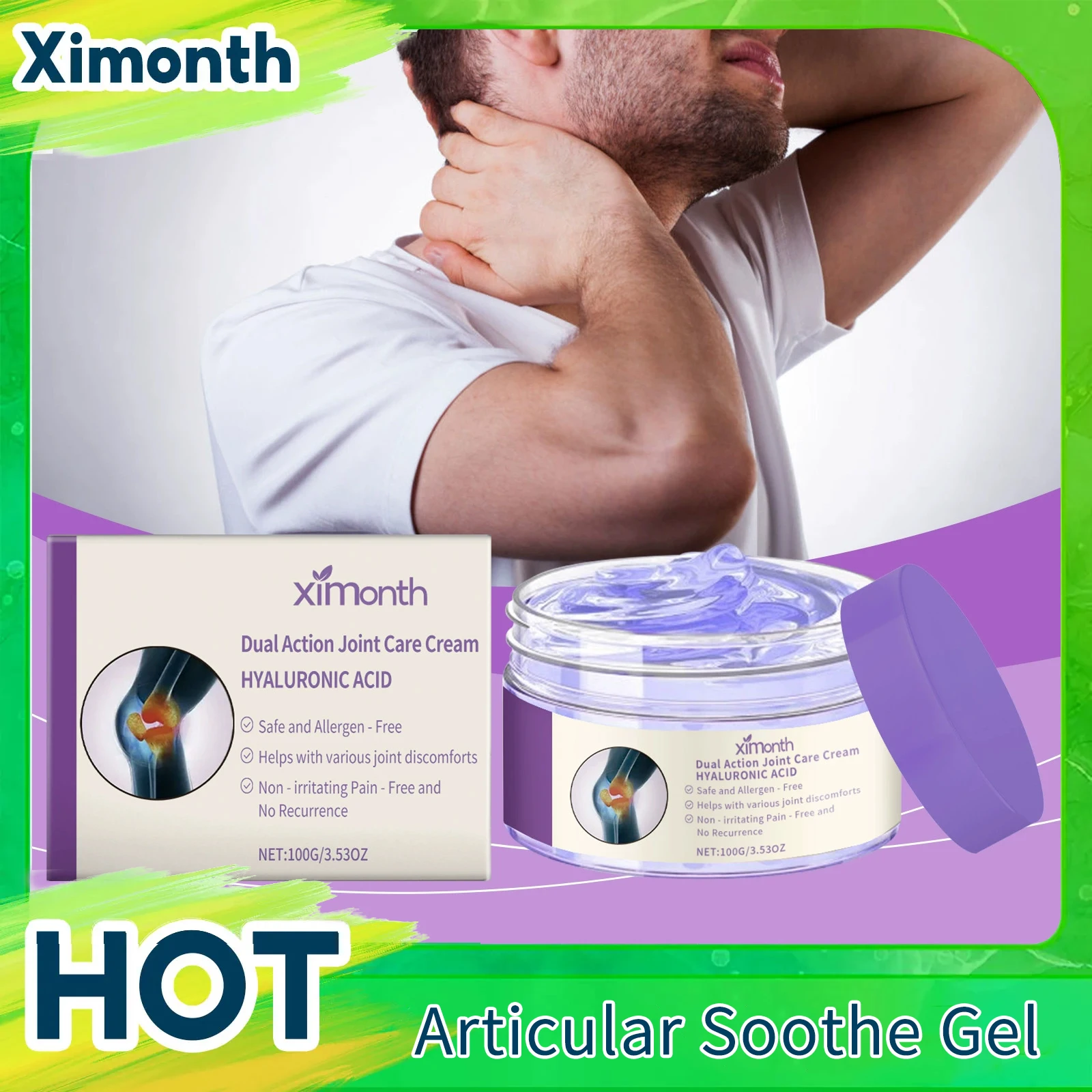 

Шарнирный успокаивающий гель, снимающий артрит, боль в суставах, жесткость костей, шеи, локтевого сустава, боли в артрозе, терапевтический массажный гель для суставов