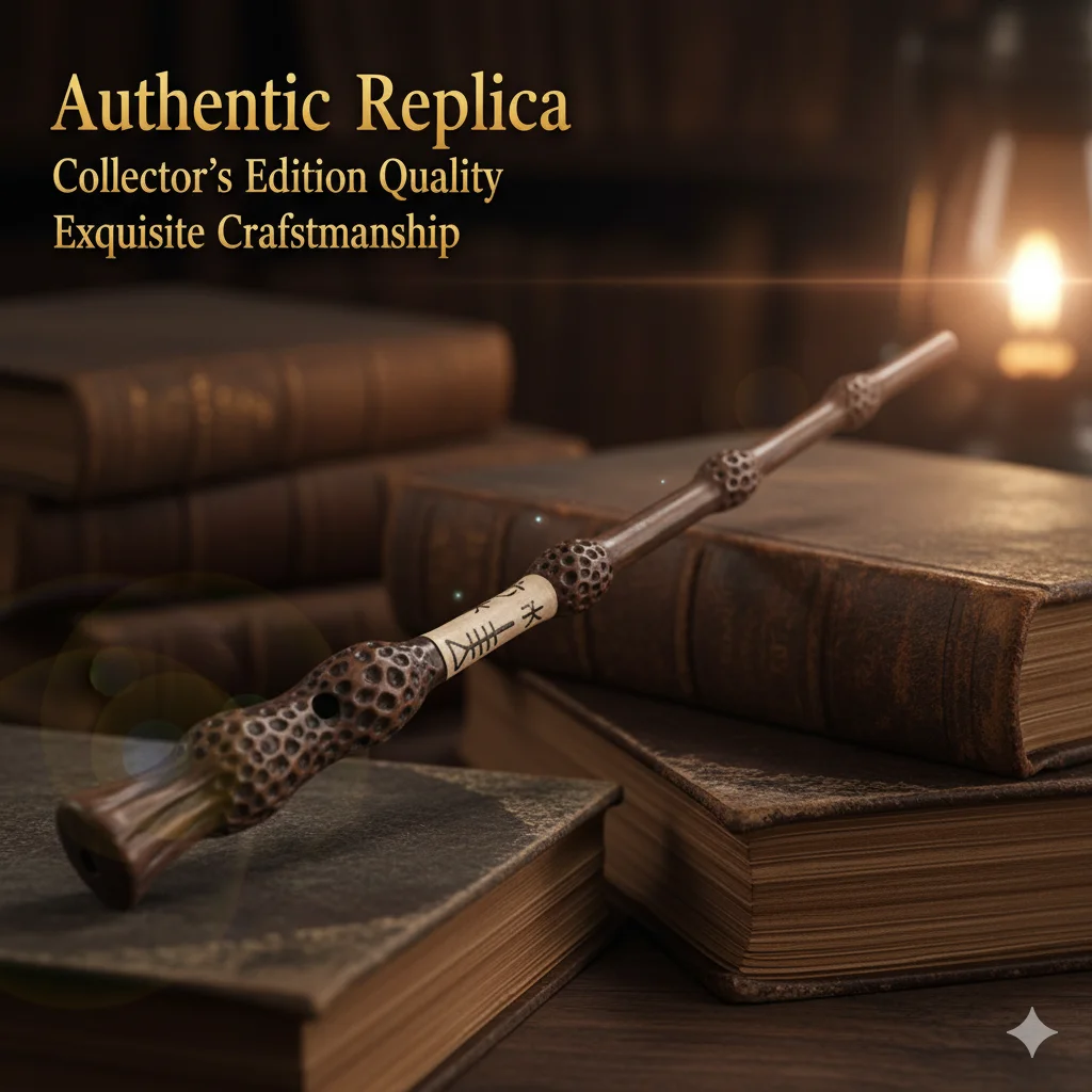 

Creative Resin Magic Wand Decorative Prop Fantasy Style Ornament With Textured Handle For Home Display Gift Collection