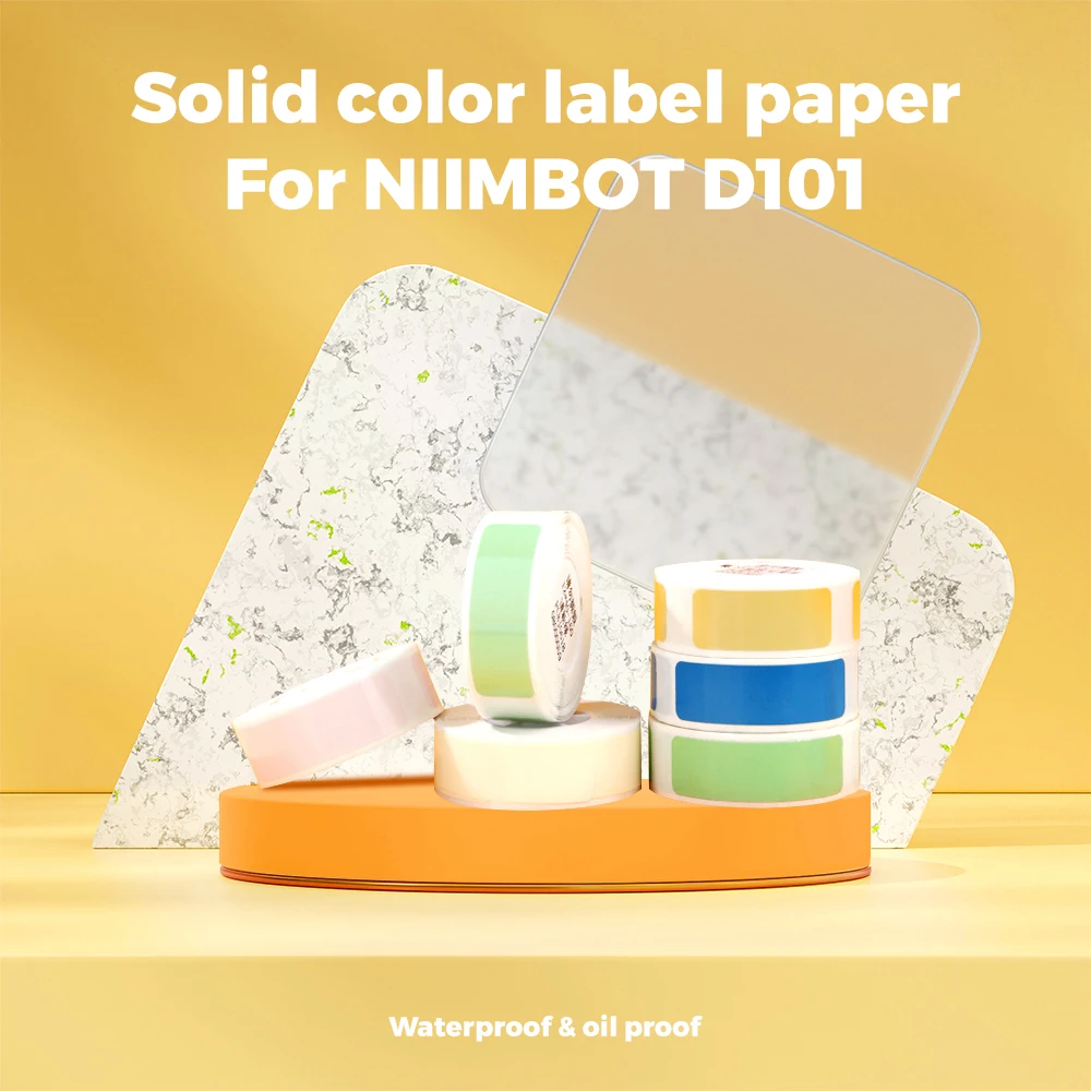 Niimbot D101 lable Sticker Cable Label Paper 20-25mm Width White Waterproof Niimbot Label Color Transparent Price Tag label tape