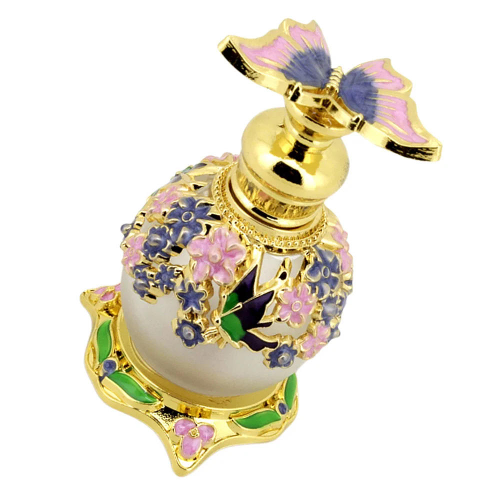 Perfume Bottle Essential Oil Mirror Tray Decor Gift for Lovers Aromatherapy Container Dropper Dispenser Oils Alloy