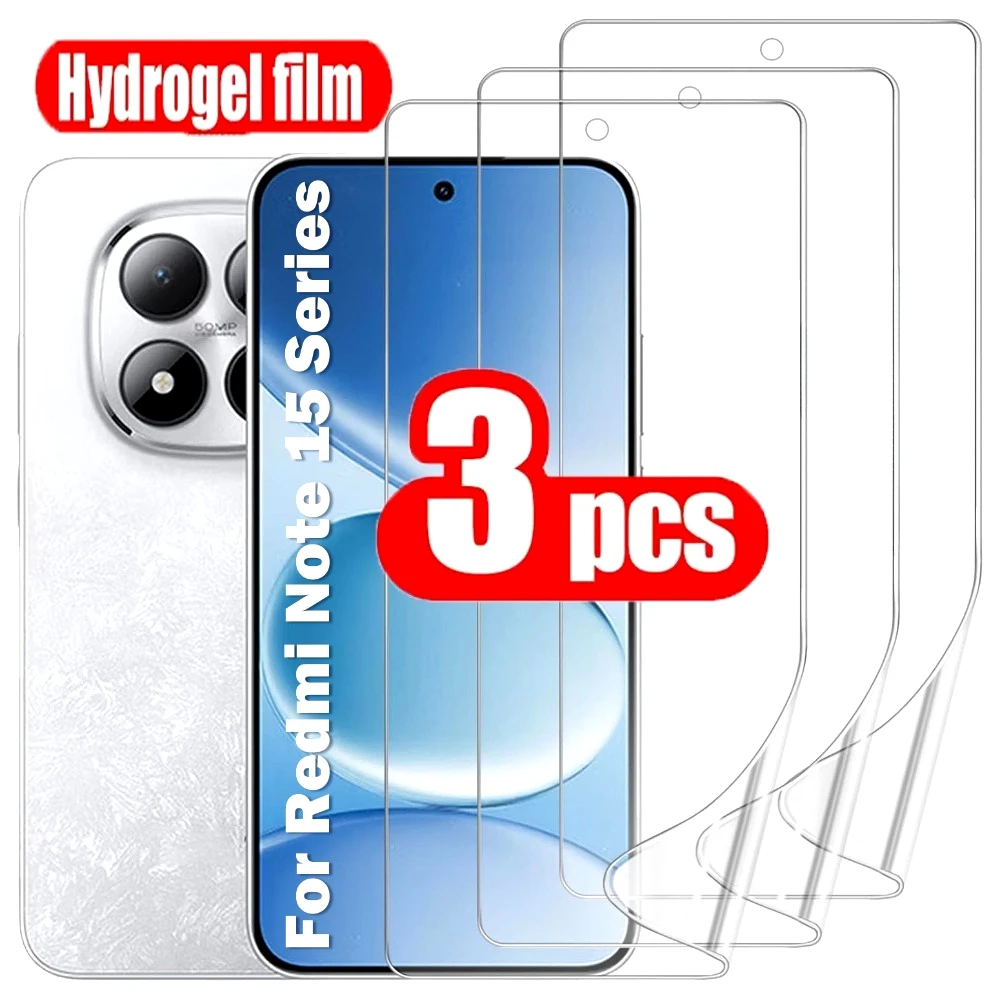 

Гидрогелевая пленка Full Cover Ultra HD для Redmi Note 15, 14, 13, 12 Pro Plus, 11, 10, 9 Pro, 14S, 12S, 11S, 3 шт., защитная пленка от царапин