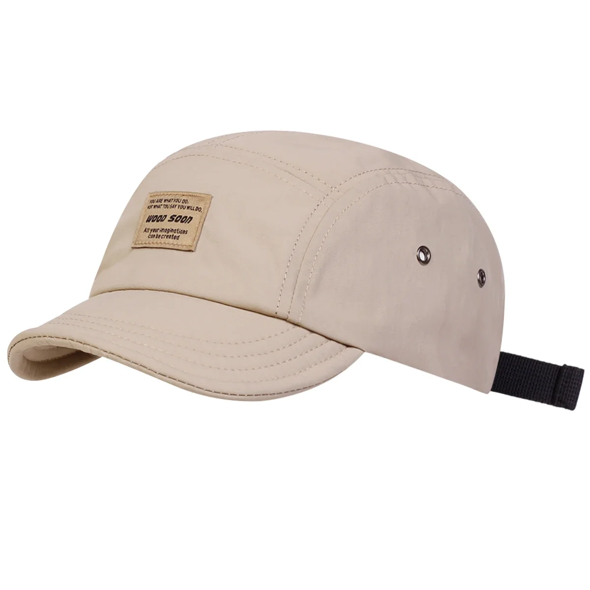 Unisex Solid Color Leather Label Baseball Caps Quick Drying Hat Outdoor Adjustable Spring and Autumn Casual Sunscreen Hat