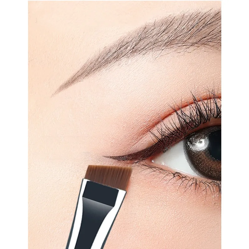 Set di pennelli per eyeliner ultra fini da 3 pezzi, inclusi punta dritta, angolata, piegata, adatta per il trucco