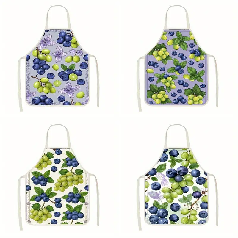 

Fruit-Pattern Apron Linen apron, suitable for kitchen cooking, parent-child interaction, painting and other scenarios