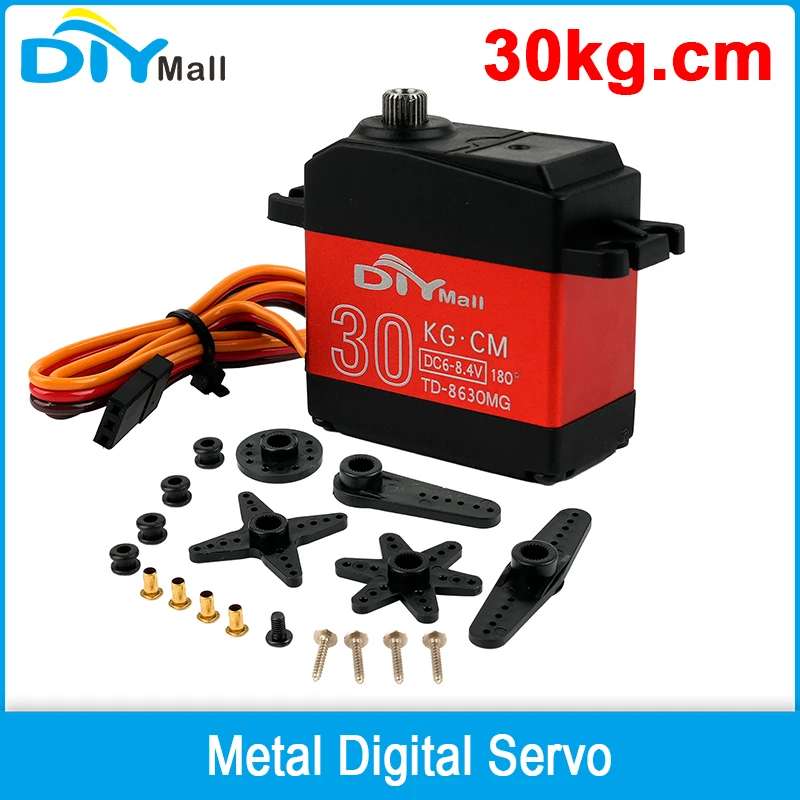 TD-8630MG 30kg.cm Digital RC Servo 6-8.4V High Torque Full Metal Gear 180/270/360 Degree For 1:8 1:10 1:12 Cars Crawler Robot