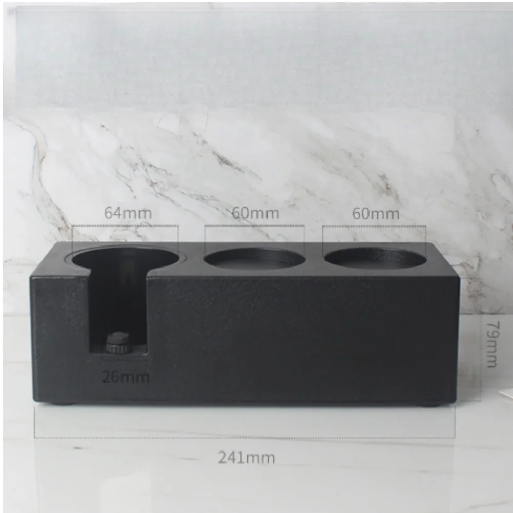 1pc Coffee Tamper Base Station Adjustable Height For 51 53mm Portafilter Holder Tool Stand ABS Plastic Black White