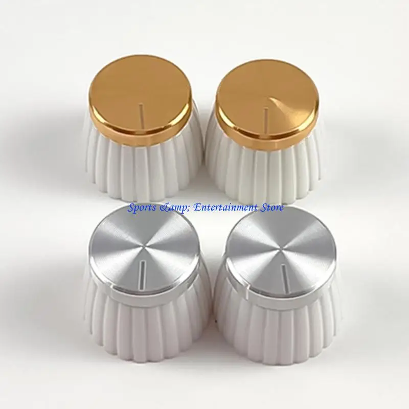 G7NF Pack of 2 Guitar Tuning Knob Caps Plastic Aluminum Quick Installation Design Suitable for Electric Guitar and Bass