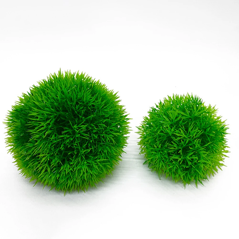 

Underwater Simulated Grass Flower Ball Plants Fake Seaweed Decor Green Plastic Aquarium