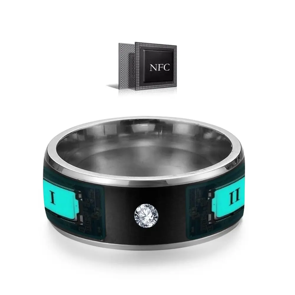 Anillo de dedo inteligente NFC, conexión de desgaste inteligente, equipo de teléfono Android, anillos de moda