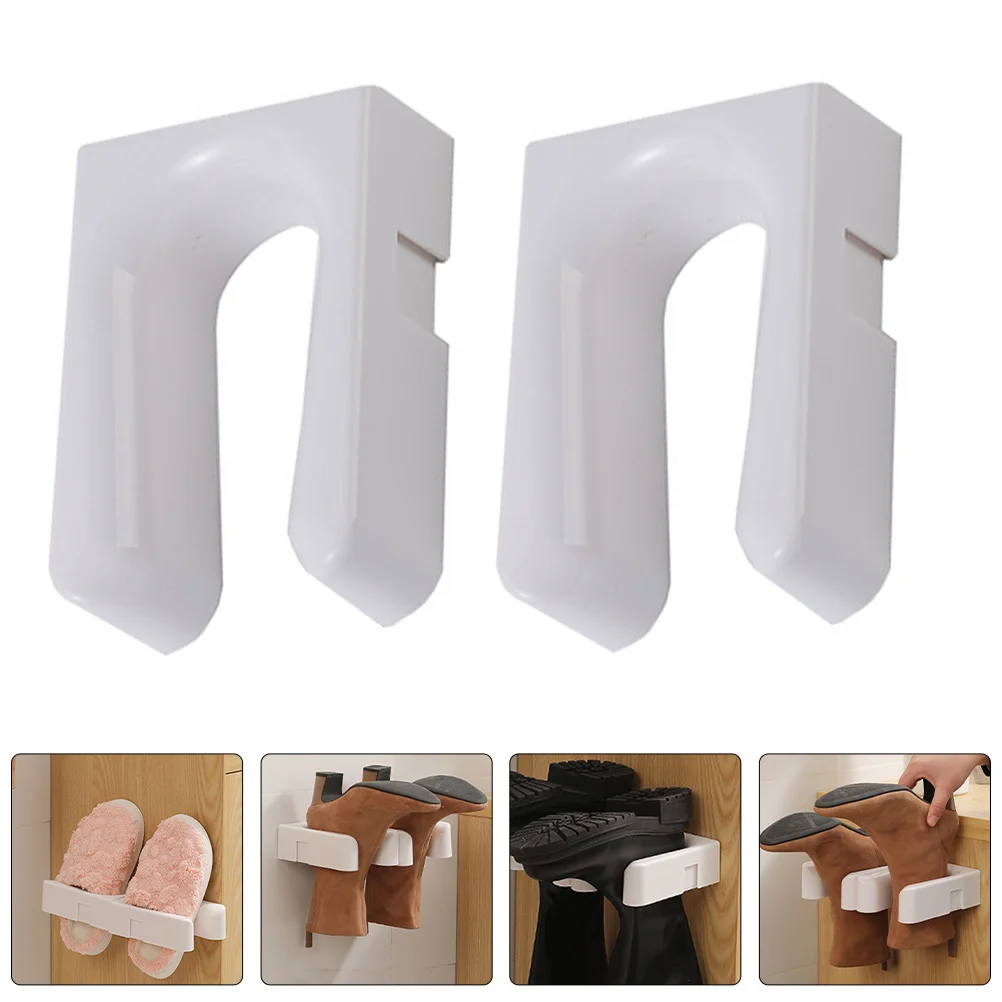 

2Pcs Boot Storage Rack Wall-Mounted No Drilling Tall Short Boots Organizer Entryway Shoe Holder Stable Space Saving Boot