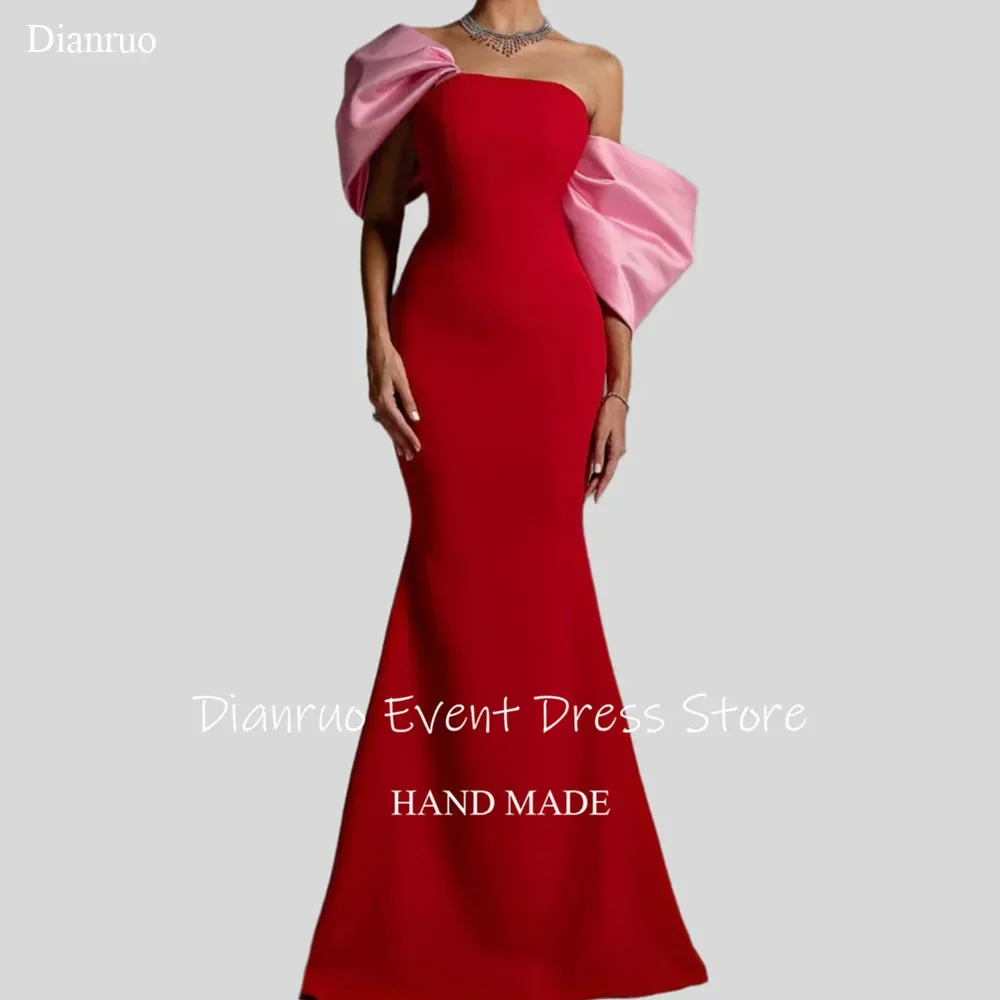 Dianruo – robe de soirée asymétrique, sans bretelles, élégante, épaules dénudées, robes d'invitées arabes, sirène, personnalisée