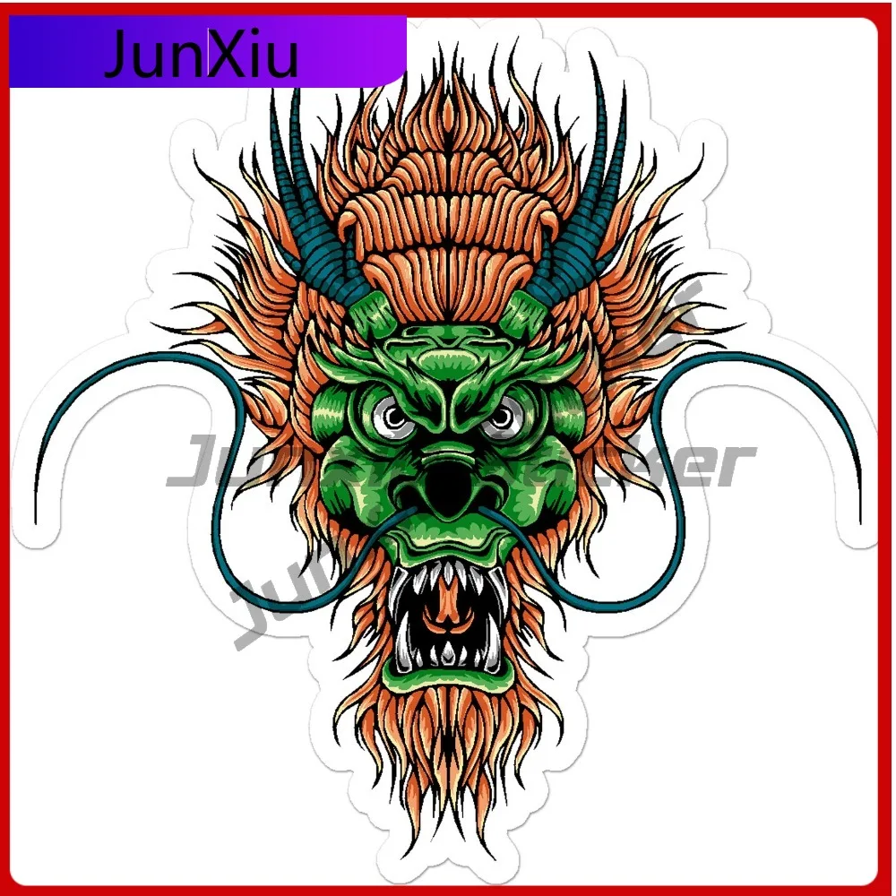 

Chinese Dragon Head Cute Limited Vinyl Creative Truck Decal Waterproof Car Laptop Window Bumper Auto Exterior Gift Decor