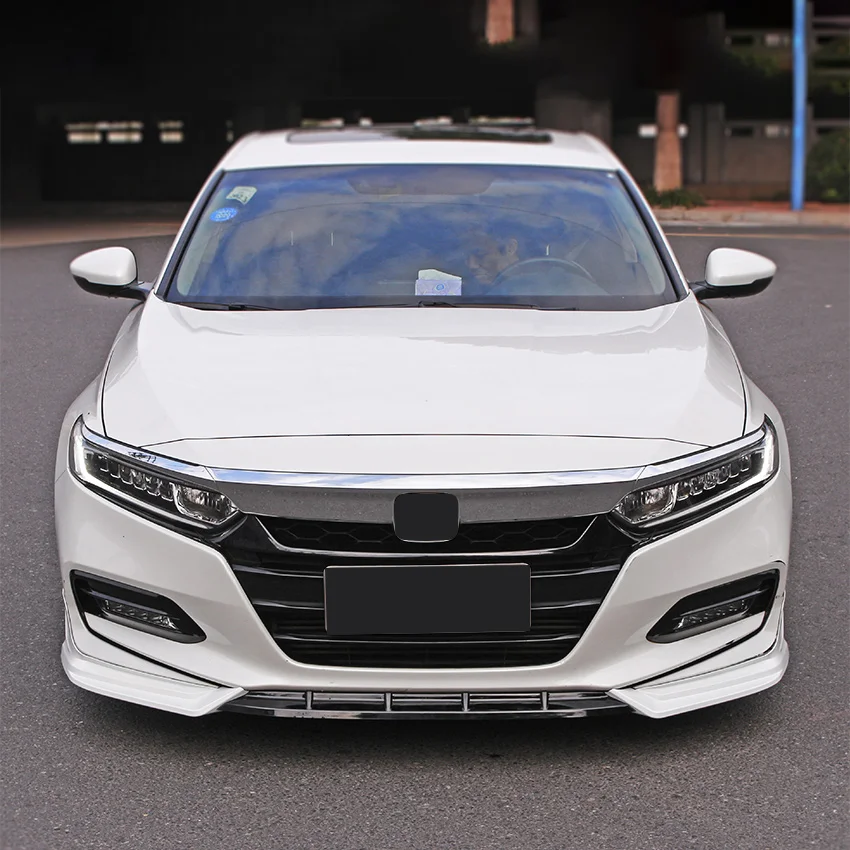 For 10th Honda 2018 19 20 2021 Accord Front Bumper Spoiler Lip Lower Body Kit Diffuser Splitter Tuning Guard Lower Body Kit