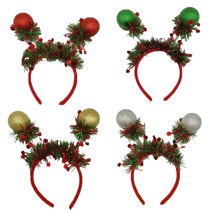 Cartoon Cute Christmas Tree Snowman Santa Headband Christmas Party Decoration Supplies Kids Festival Take Photo Props